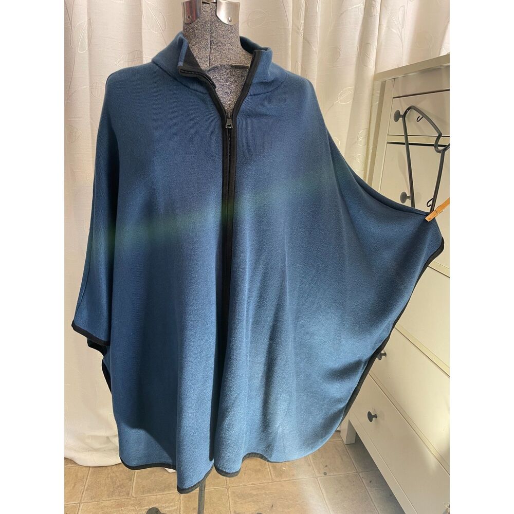 Unique color, unique sleeves poncho like sweater